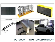80W P4 SMD1921 Taxi Top LED Screen 5000nit 1000x360mm