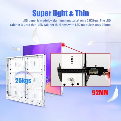 6500K LED Digital Signage Display P10 Waterproof Aluminum Cabinet 960x960 25kg