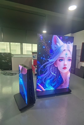 P1.86 Poster pieghevole GOB LED Display Supporto da pavimento per mostre, aeroporti, hotel, centri commerciali