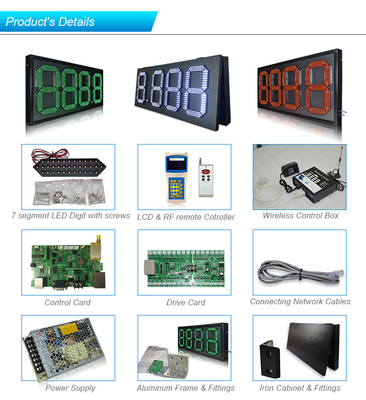 Iron Cabinet 32in 30W Petrol Station LCD Signage 5000mcd
