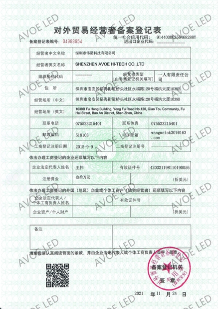 Porcellana Shen Zhen AVOE Hi-tech Co., Ltd. Certificazioni